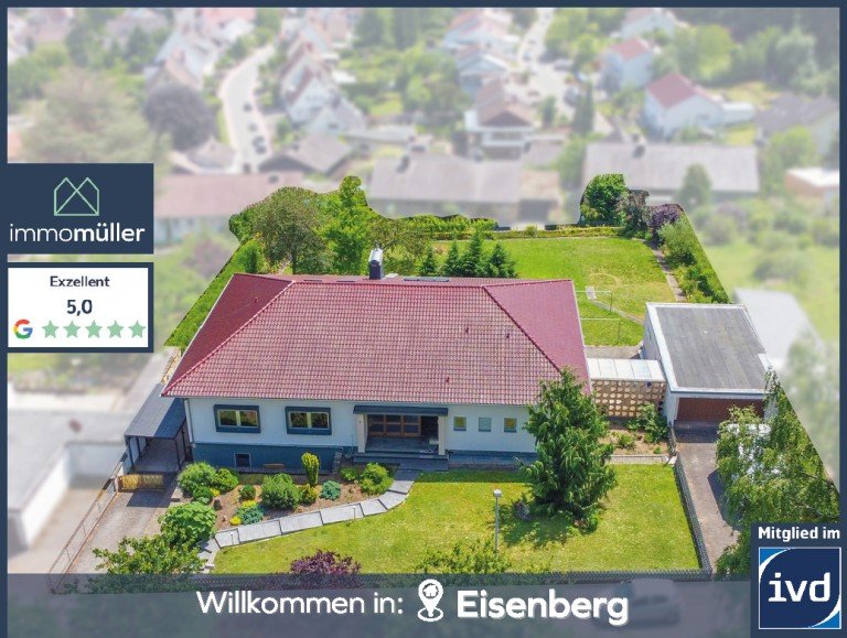 Startbild Eisenberg Bungalow Exklusiver Bungalow mit ELW, Panoramablick & park�hnlichem Grundst�ck in Bestlage von Eisenberg