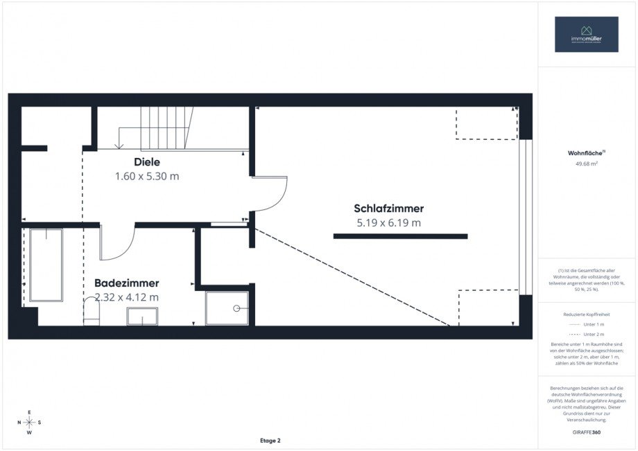Grundriss OG Reihenmittelhaus Weisenheim am Sand