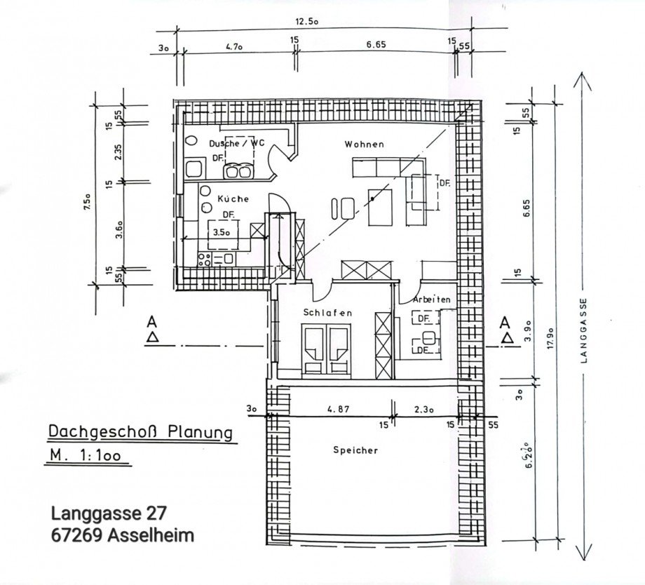 Grundriss DG Haus Gr�nstadt