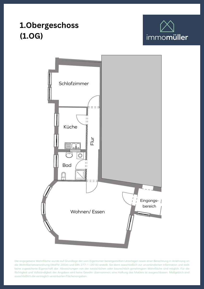 1.OG Etagenwohnung Gr�nstadt