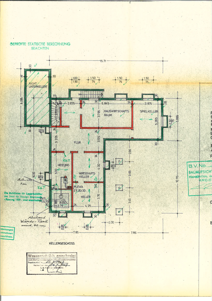 Grundriss KG/ELW Bungalow Gr�nstadt