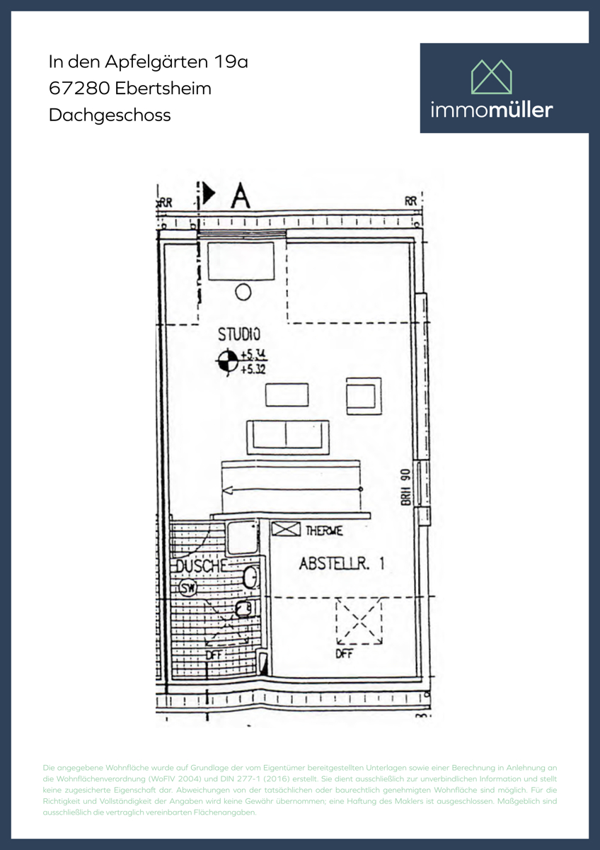 Grundriss DG Doppelhaush�lfte Ebertsheim