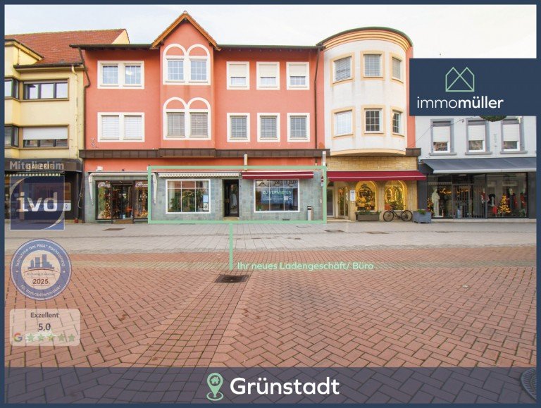 Titelbild Gr�nstadt Einzelhandelsladen Tolles Ladengesch�ft/ B�ro mit Schaufensterfront in der Fu�g�ngerzone von Gr�nstadt!