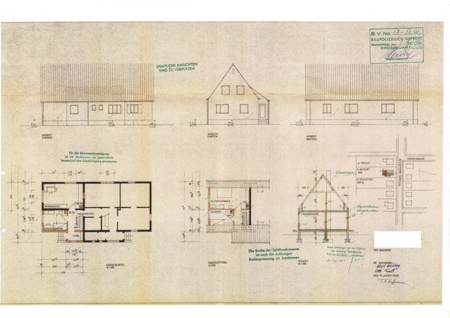 Grundrisspl�ne Einfamilienhaus Gr�nstadt
