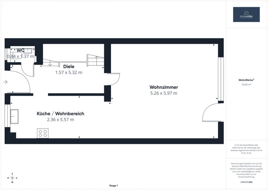 Grundriss EG Reihenmittelhaus Weisenheim am Sand