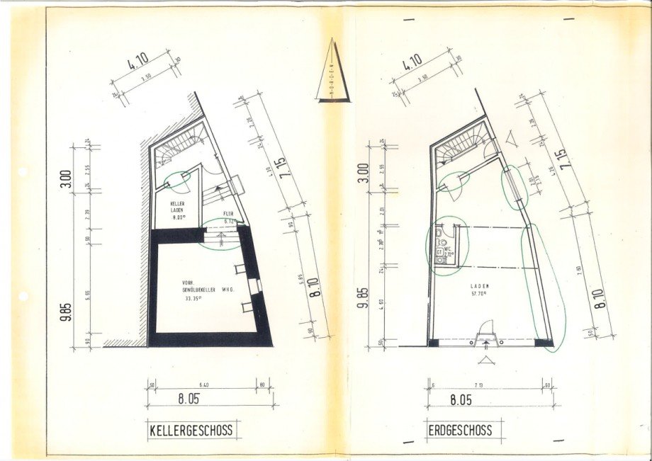 Grundrisse KG EG Haus Gr�nstadt