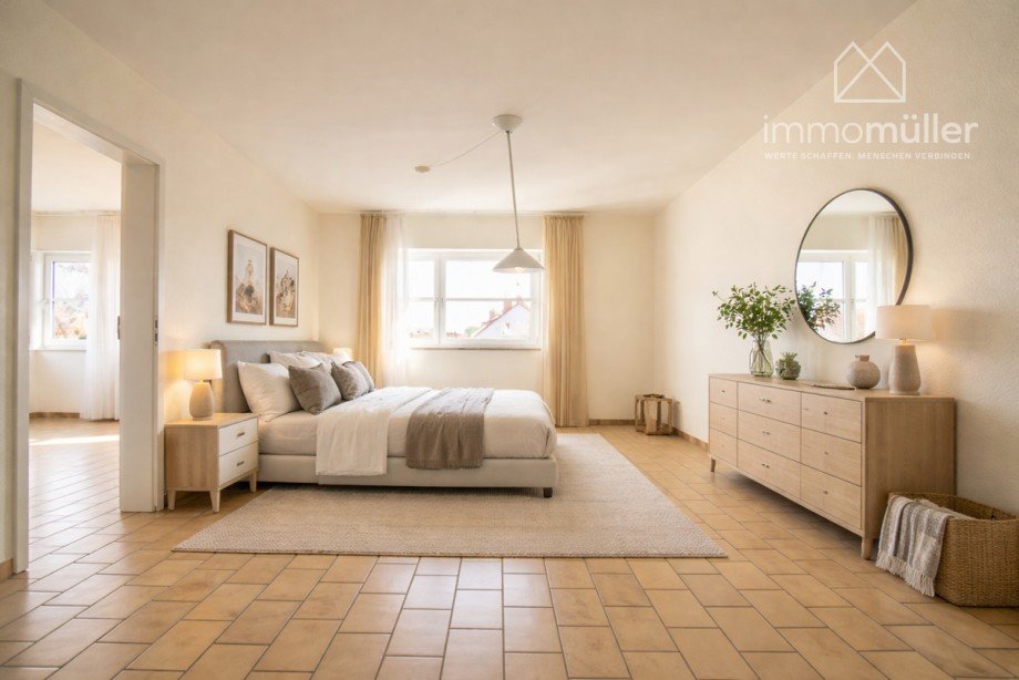 Virtual Staging - Schlafen Einfamilienhaus Gr�nstadt