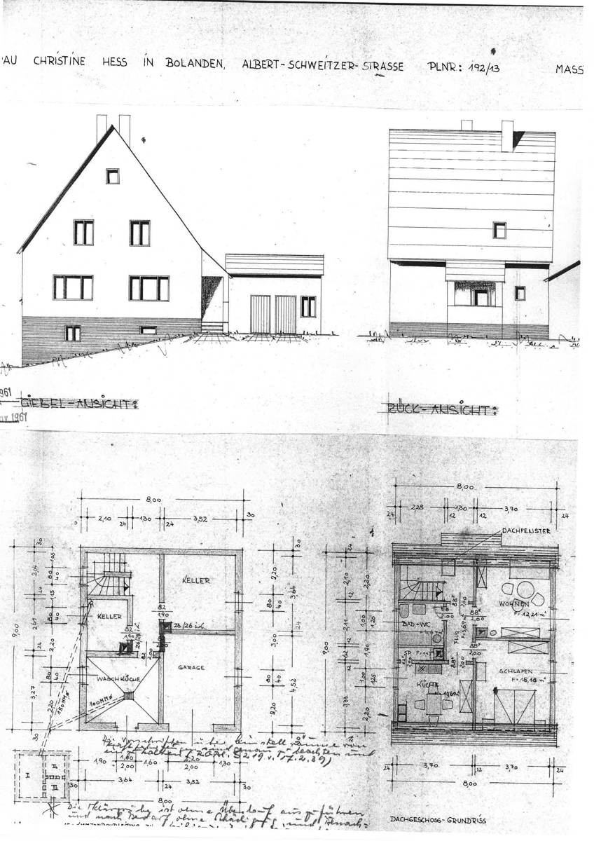Grundriss KG-DG Einfamilienhaus Bolanden