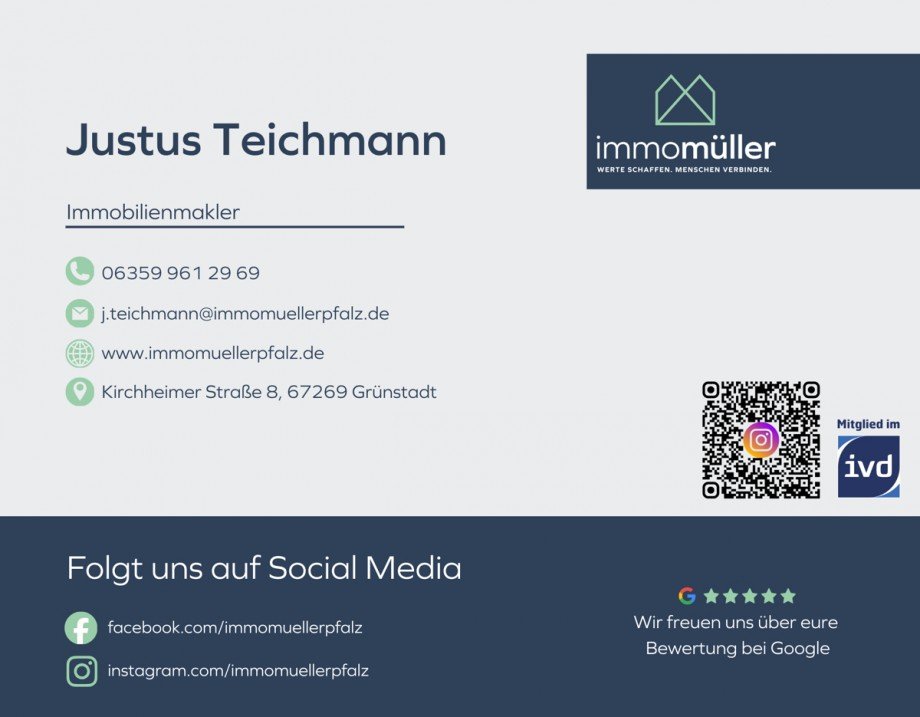 Visitenkarte Justus Teichmann Mehrfamilienhaus Altleiningen - H�ningen