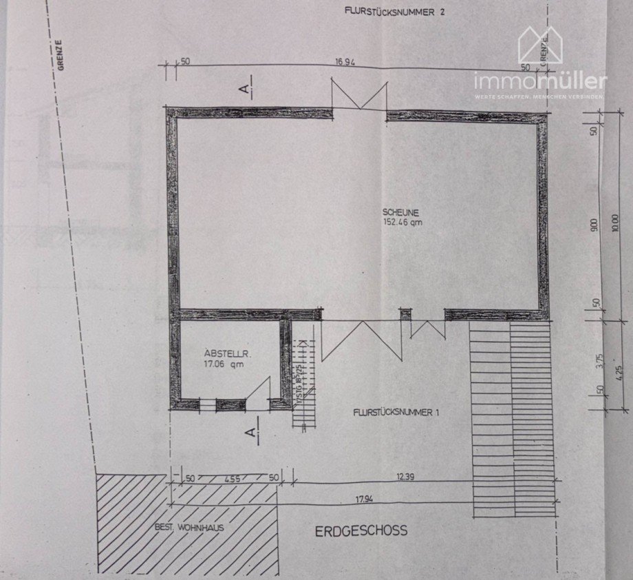 Grundriss EG Scheune-2 Bauernhaus Harxheim-Zellertal