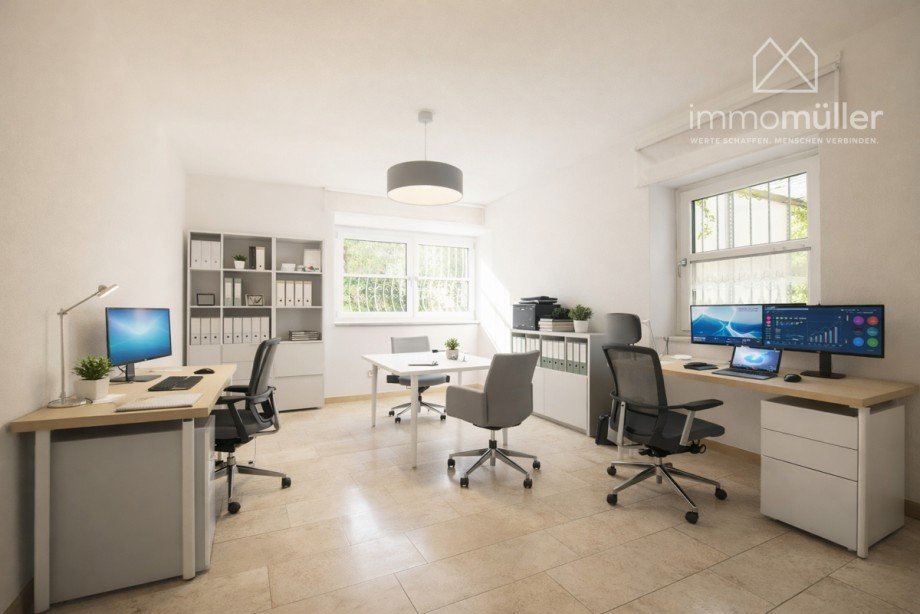 Virtual Staging - B�ro Einfamilienhaus Gr�nstadt