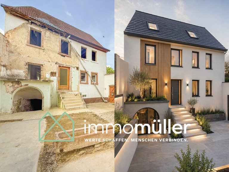 Titelbild Gr�nstadt - Sausenheim Einfamilienhaus Sandstein, Weinberge und freies Gestaltungspotenzial. Wohnhaus mit Scheune und Innenhof.