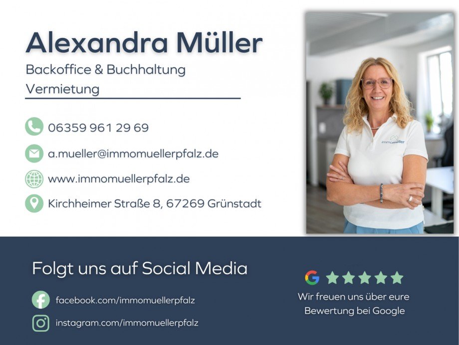 Visitenkarte Alexandra M�ller Bungalow Albisheim (Pfrimm)