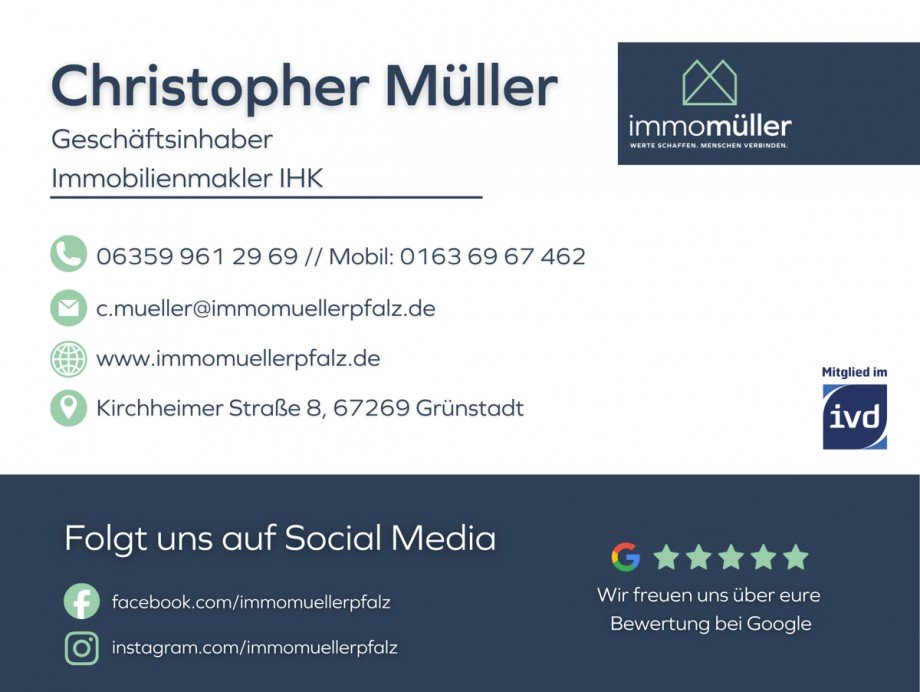 Visitenkarte Christopher B�rofl�che Eisenberg