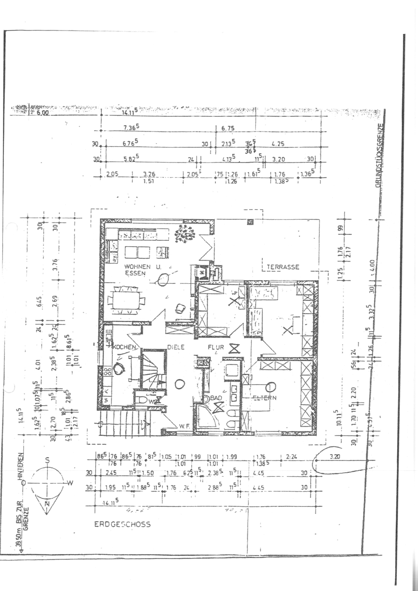 Grundriss EG Bungalow Gr�nstadt-Sausenheim