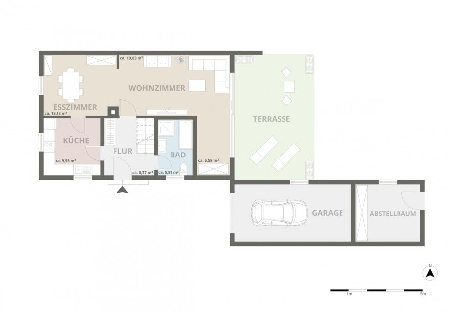 Grundriss EG Einfamilienhaus Kirchheim an der Weinstra�e