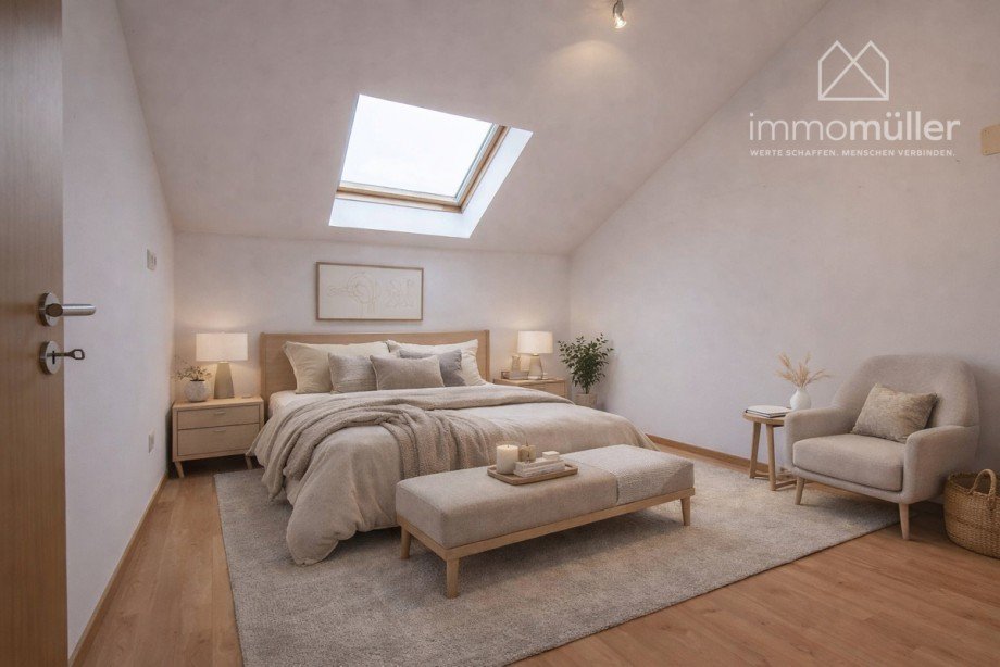 Virtual Staging - Schlafen DG Doppelhaush�lfte Ebertsheim