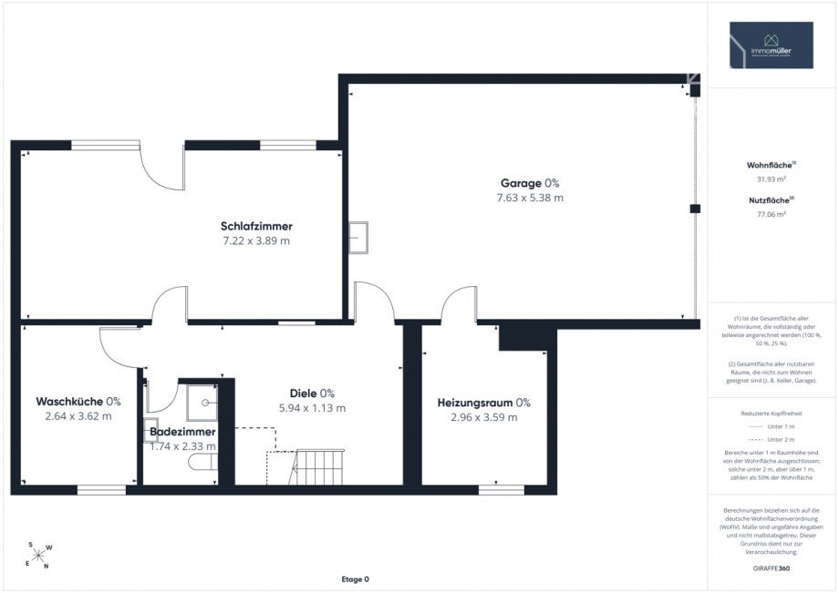 Grundriss KG Bungalow Albisheim (Pfrimm)