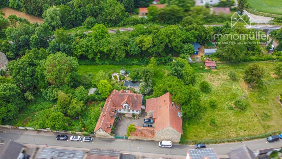 Drohnenaufnahme Bauernhaus Harxheim-Zellertal