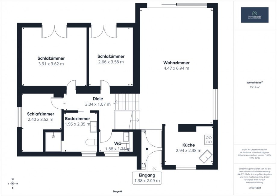 Grundriss EG Einfamilienhaus Carlsberg