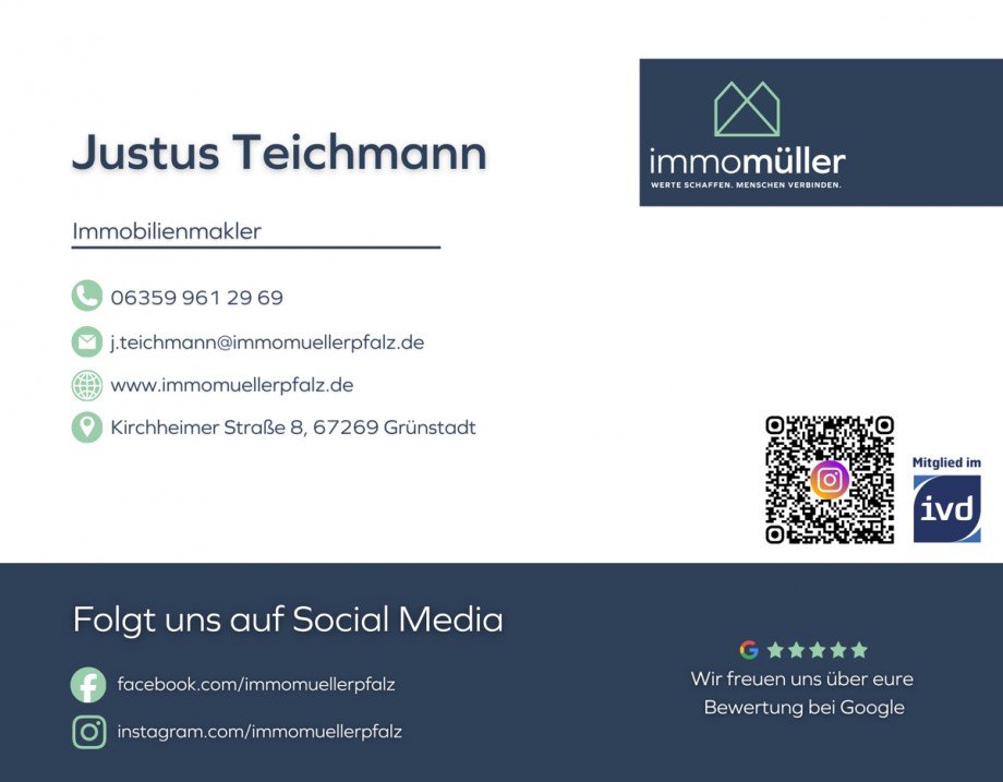 Visitenkarte Justus Einfamilienhaus Gr�nstadt - Sausenheim