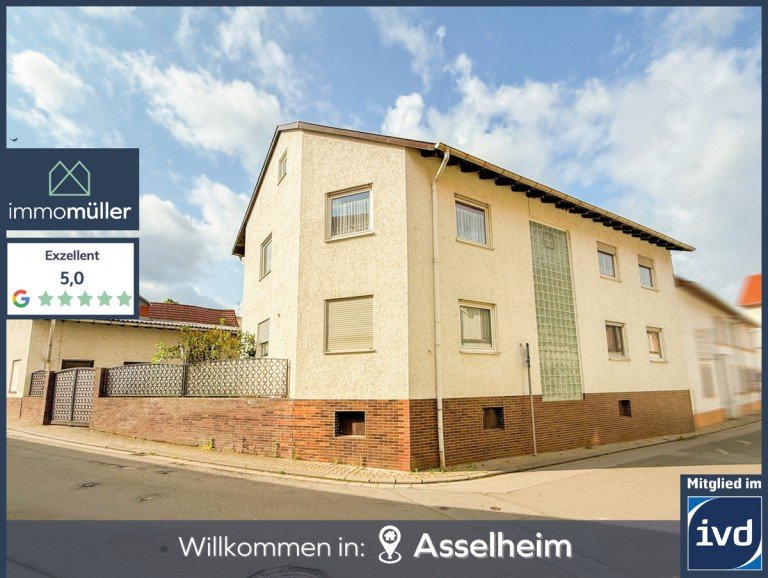 Titelbild Gr�nstadt / Asselheim Zweifamilienhaus Charmantes 1-2-Familienhaus mit Scheune, Garagenanbau und barrierefreiem Zugang in Asselheim