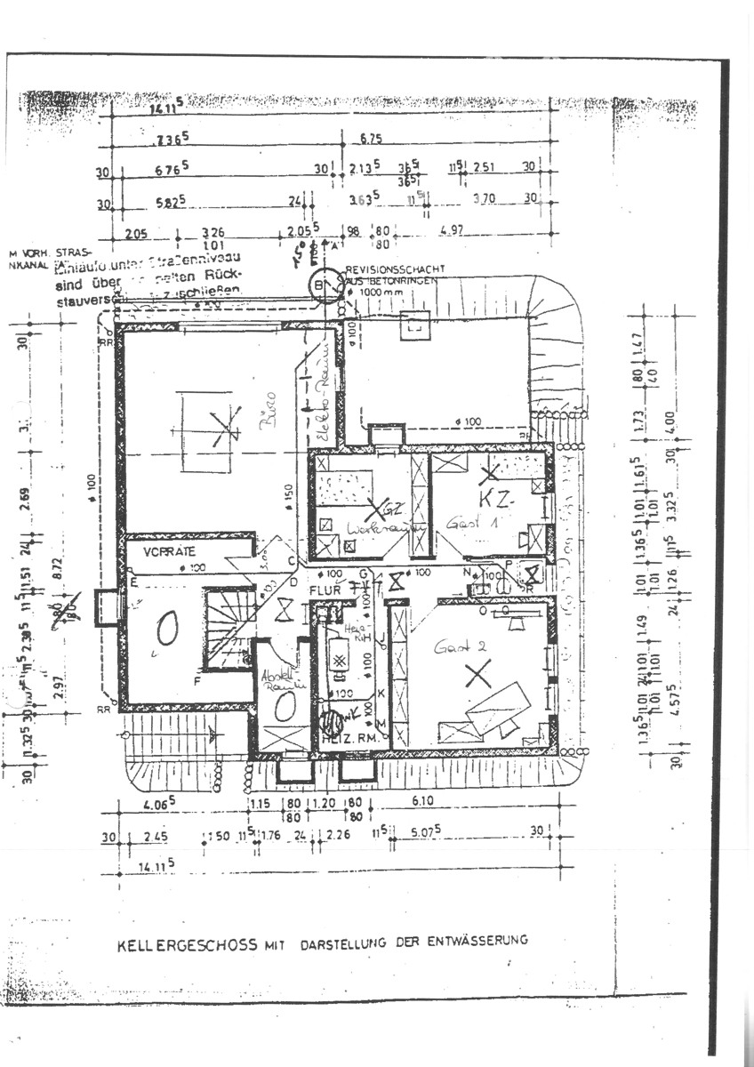 Grundriss UG Bungalow Gr�nstadt-Sausenheim