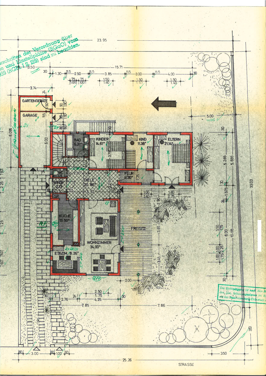 Grundriss EG Bungalow Gr�nstadt
