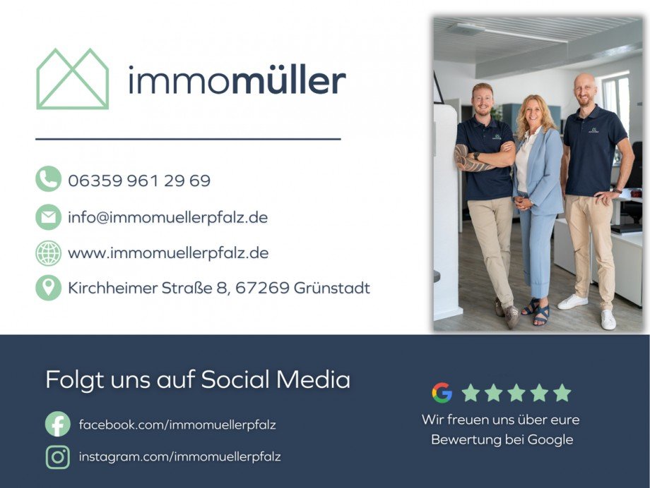 Visitenkarte immom�ller Bungalow Gr�nstadt