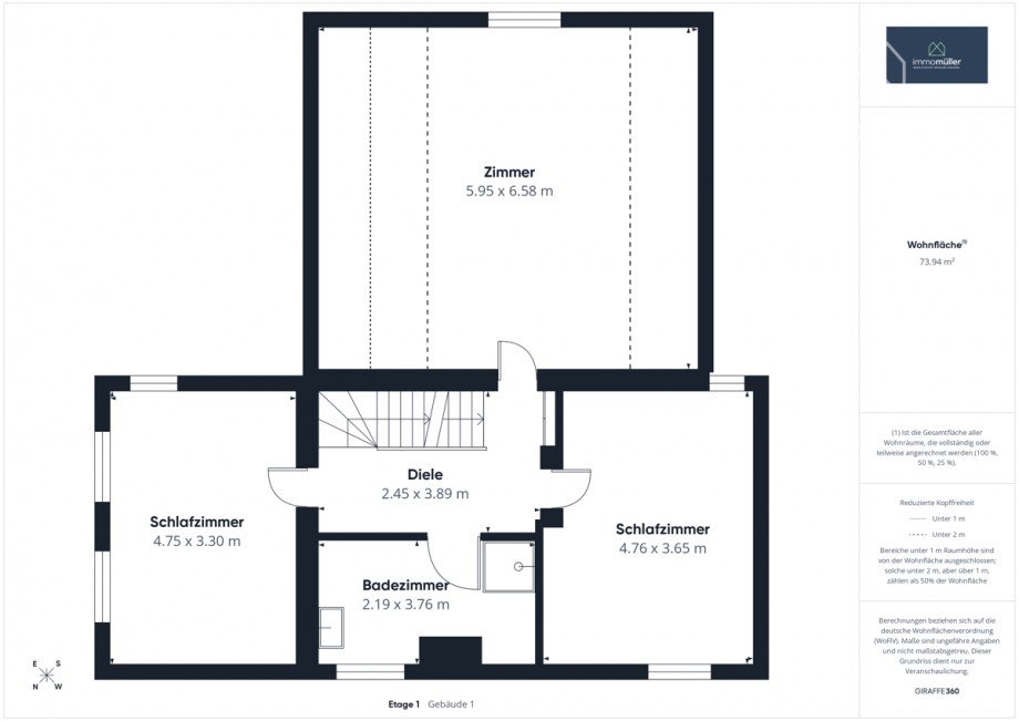 Grundriss OG Einfamilienhaus Gr�nstadt / Sausenheim