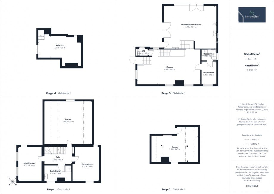 Grundriss Wohnhaus Einfamilienhaus Gr�nstadt / Sausenheim