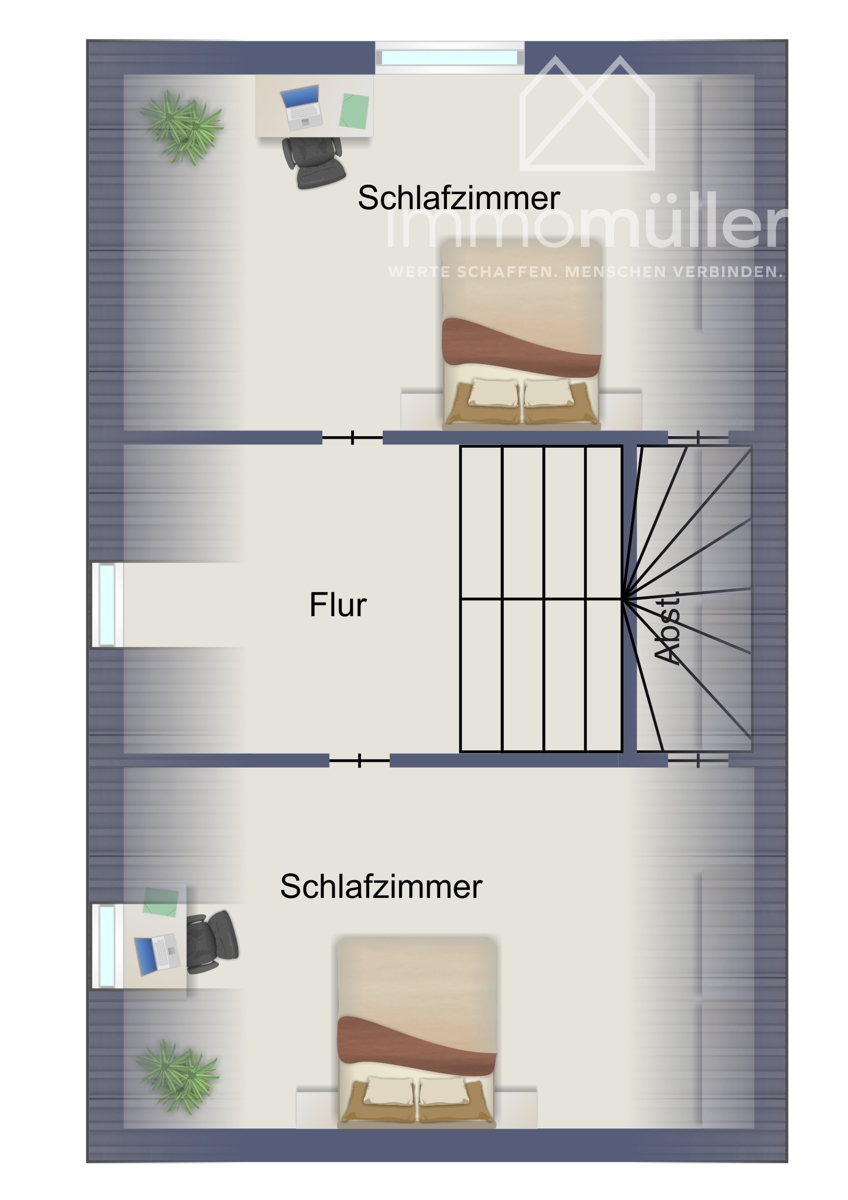 Grundriss Haus 1 DG Einfamilienhaus Bockenheim
