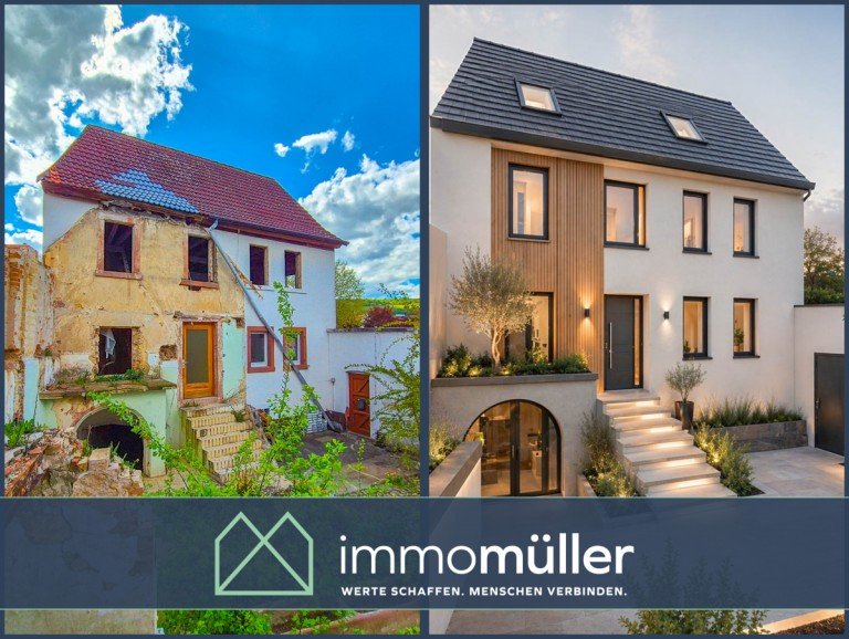 Titelbild Gr�nstadt - Sausenheim Einfamilienhaus Gestaltungsfreiheit pur: Entkerntes Haus mit Hof und Scheune in Sausenheim