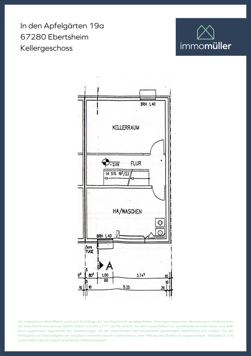 Grundriss KG Doppelhaush�lfte Ebertsheim
