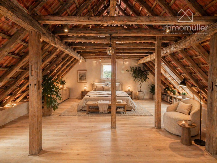 Schlafen Dachgeschoss Beispiel KI Einfamilienhaus Gr�nstadt - Sausenheim