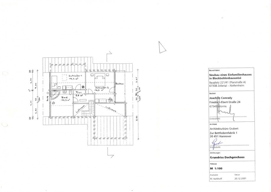 Grundriss DG Einfamilienhaus Zellertal