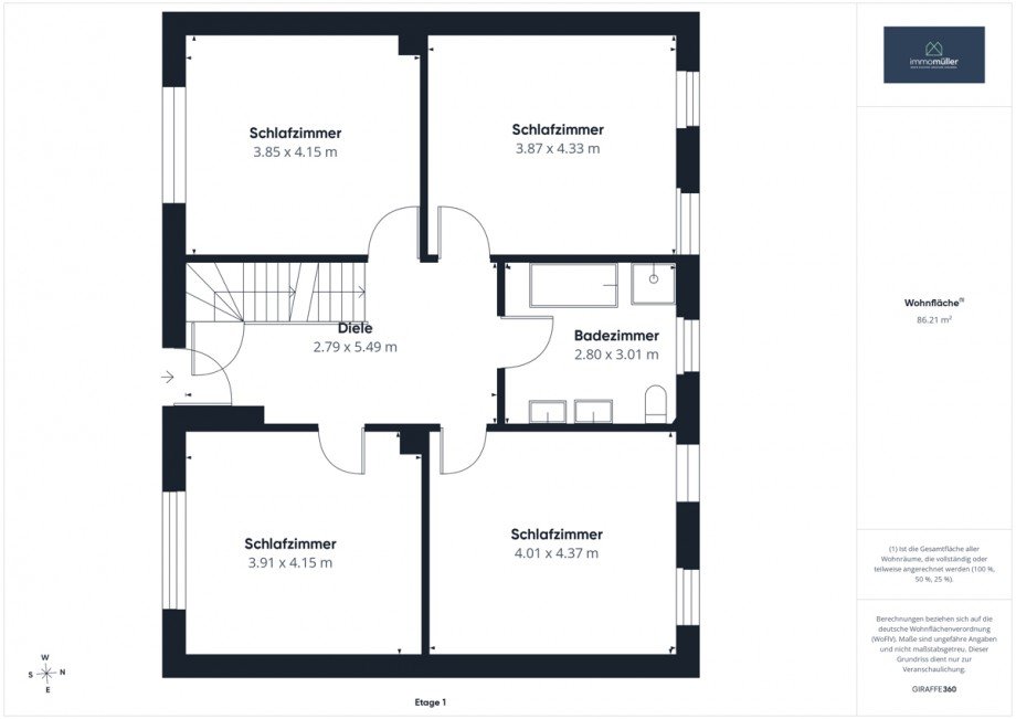 Grundriss OG Bauernhaus Fl�rsheim-Dalsheim