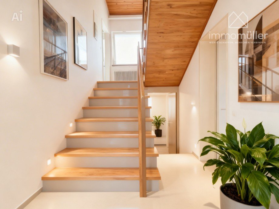 Treppe UG Beispiel Reihenendhaus Steinborn - Eisenberg (Pfalz)